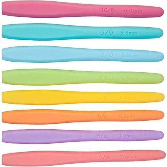 67 Pack Crochet Hooks Set,13 PCS 2mm(B)-10mm(N) Ergonomic Soft Grip Crochet Hand - Picture 4 of 8